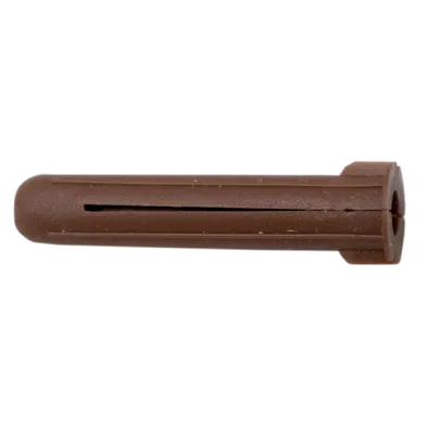 Plastplugg m. krage TP2B, Brun, 40 mm, 100 st/frp