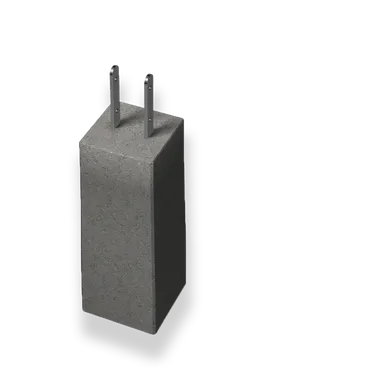 Plint med fast stolpsko 4T, 500 mm