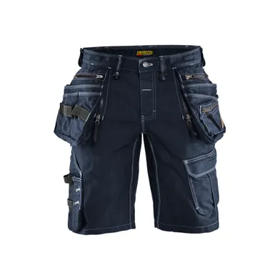 Hantverksshorts med stretch X1900, Marinblå/Svart Strl. C48