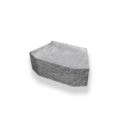 Mursten Megastone rundhuggen  385x220x150 mm, Grå