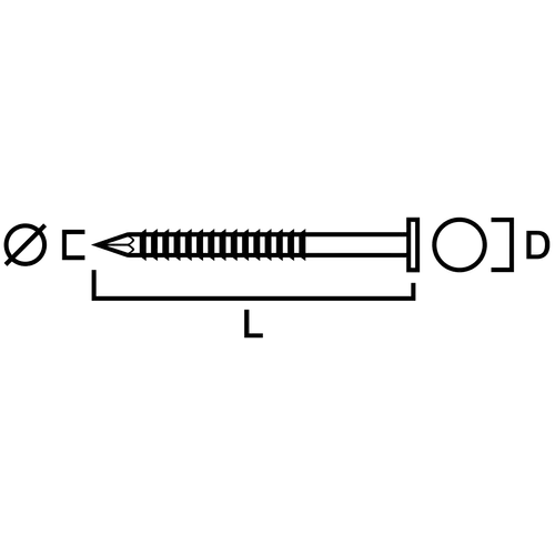 Skivspik 15° FZV trådbandad 2,1x40 mm, 3600 st/frp