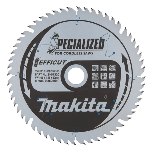 Cirkelsågklinga f. sänksåg 190/20 mm, 56T, Trä