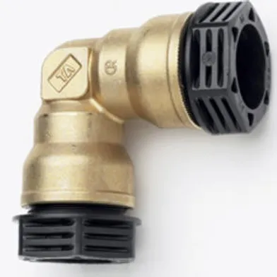 Plaströrskoppling vinkel tryckmutter 32 mm, metall