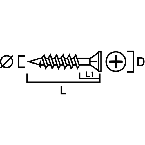 Fibercementskruv bandad 3,9x35 mm, 1000 st/frp