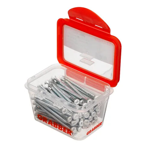 Spånskive-/sockelskruv Trä/Stål 3,8x58 mm, Vit, 100 st/frp