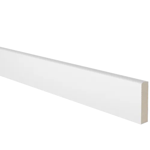 Smyglist vitmålad furu 8x43 mm, 4400 mm