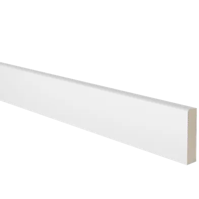 Smyglist vitmålad furu 8x43 mm, 4400 mm