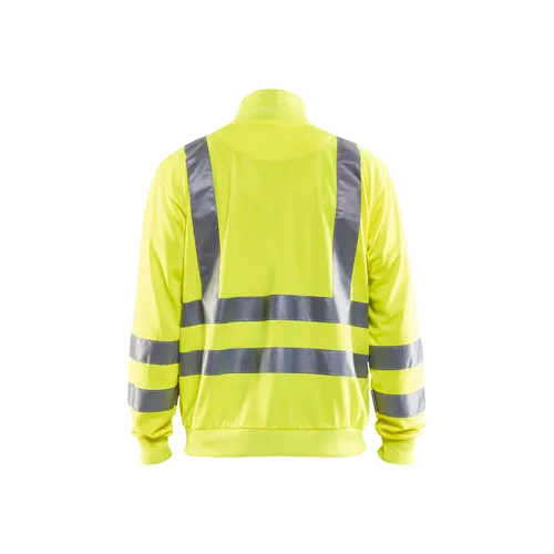 Varseltröja med dragkedja, Gul Strl. L