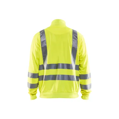 Varseltröja med dragkedja, Gul Strl. L