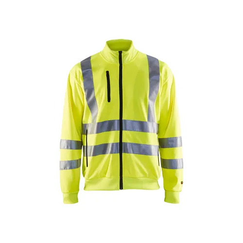 Varseltröja med dragkedja, Gul Strl. L