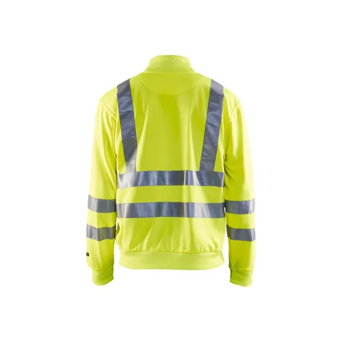 Varseltröja med dragkedja, Gul Strl. L