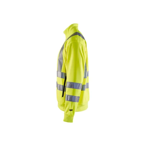Varseltröja med dragkedja, Gul Strl. L