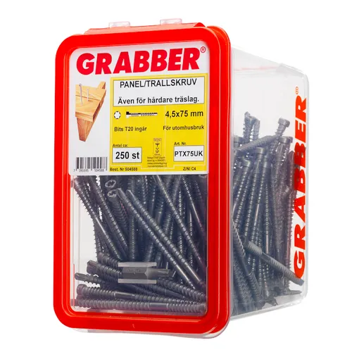 Panelskruv PTX m. borrspets C4 4,5x75 mm, 250 st/frp