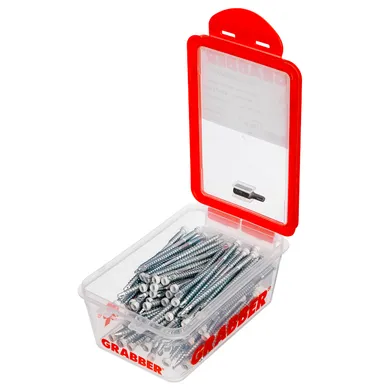 List- & foderskruv med borrspets och stödgänga Trä/Stål 4,5x75 mm, Vit, 100 st/frp