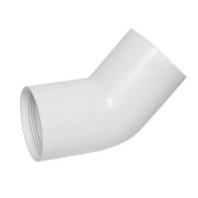 Böj instick 40 mm 45°, vit