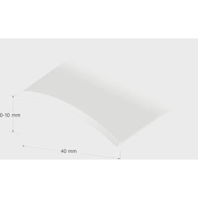 Nivålist 0-10 mm, 40 mm, självhäftande 100 cm, Rostfri, Nr 140