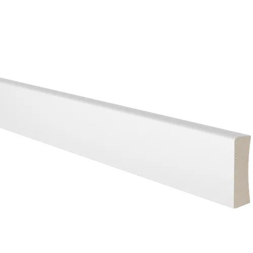 Sockel vitmålad furu 12x43 mm, 4400 mm