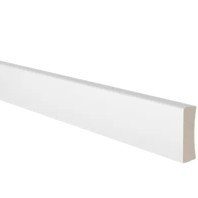 Sockel vitmålad furu 12x43 mm, 4400 mm