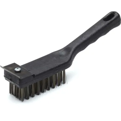 Stålborste med skrapa