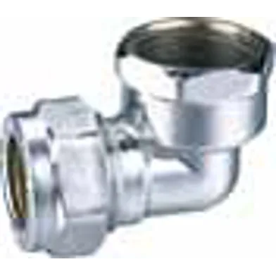 Klämringskoppling vinkel klämring/inv. gänga 12 mm x r15, krom