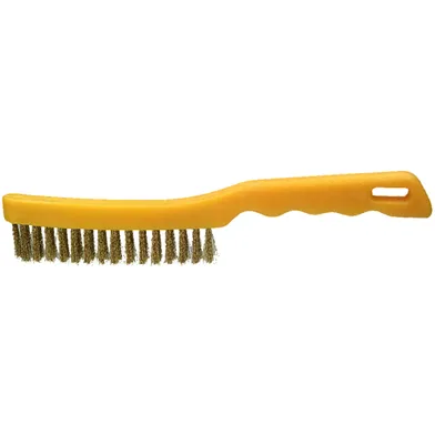Kratsborste plastskaft 3-Rad, Mässing