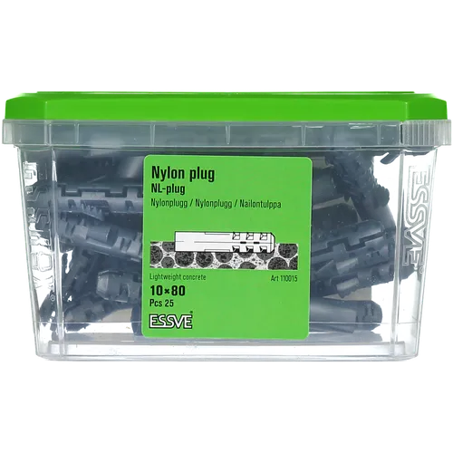 Nylonplugg NL 10x80 mm, 25 st/frp