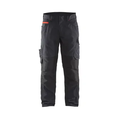 Servicebyxa med stretch, Svart/Röd Strl. C48