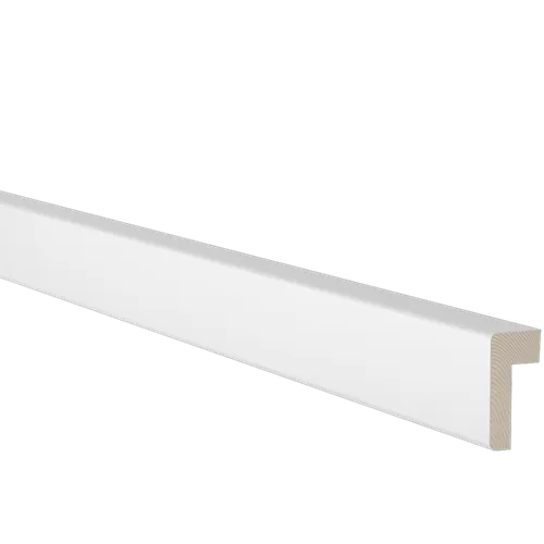 Klackfoder vitmålad furu, klack 12 mm 21x43 mm, 4400 mm