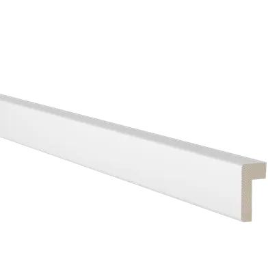 Klackfoder vitmålad furu, klack 12 mm 21x43 mm, 4400 mm