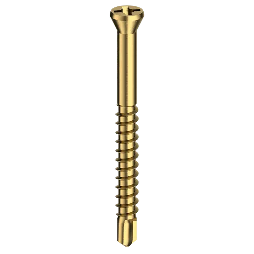 Sockelskruv m. borrspets u. stödgänga 3,2x28 mm, Gul, 500 st/frp