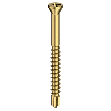 Sockelskruv m. borrspets u. stödgänga 3,9x57 mm, Gul, 250 st/frp