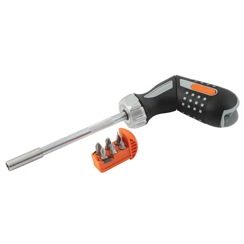 Spärrskruvmejsel för bits m. pistolgrepp Inkl. 6 st 1/4'' bits