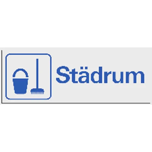 Symbolskylt Städrum 225x80 mm