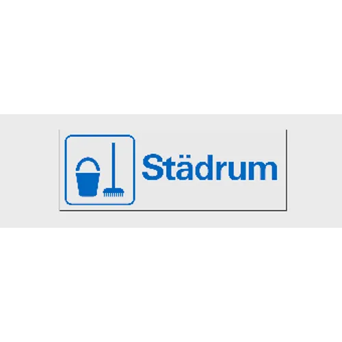 Symbolskylt Städrum 225x80 mm