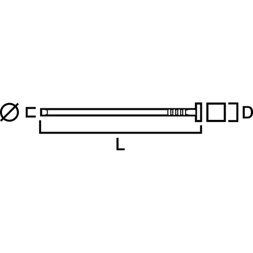 Dyckert mini 18GA 0° rostfri bandad 1,2x50 mm, 5000 st/frp