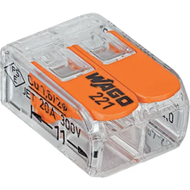 Toppklämma Wago 0,14-4 mm² 2-polig