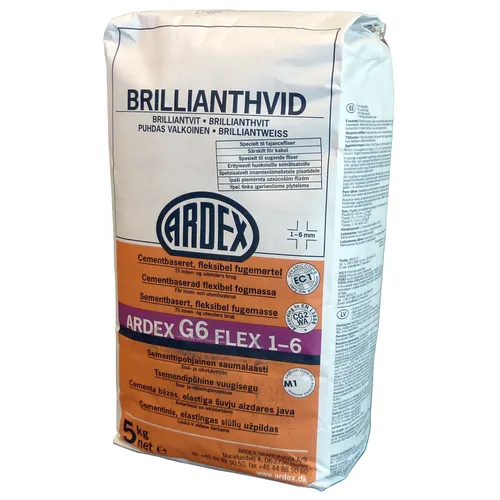 Kakelfog G6 Flex Brilliantvit, 5 kg