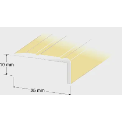 Tröskellist 10x25 mm 100 cm, Guld, Nr 48