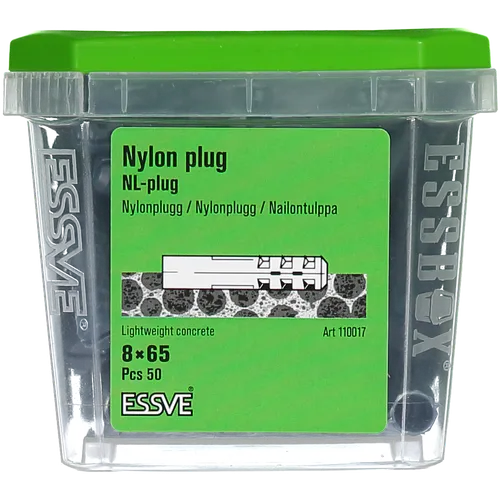 Nylonplugg NL 8x65 mm, 50 st/frp