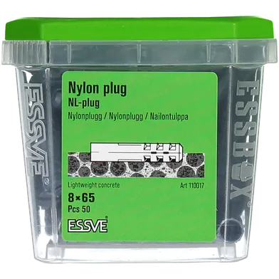 Nylonplugg NL 8x65 mm, 50 st/frp