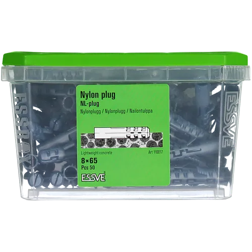 Nylonplugg NL 8x65 mm, 50 st/frp
