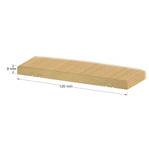 Tröskel Ek, 9 mm 120x1000 mm, Lackad