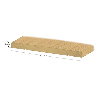 Tröskel Ek, 9 mm 120x1000 mm, Lackad