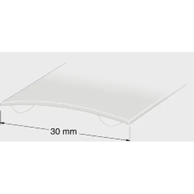 Skarvlist 30 mm, självhäftande 100 cm, Rostfri, Nr 141