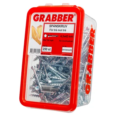 Spånskiveskruv Trä 4,3x42 mm, FZB, 250 st/frp