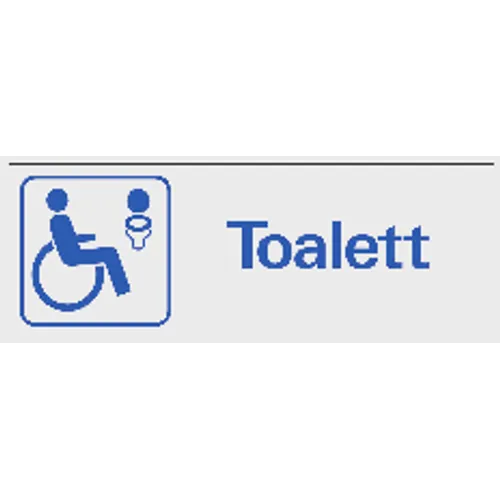 Symbolskylt Handikapptoalett 225x80 mm