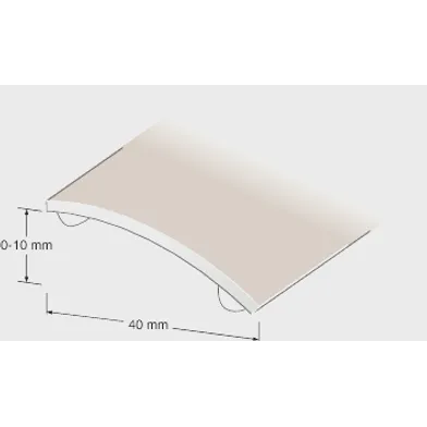 Nivålist 0-10 mm, 40 mm, självhäftande 200 cm, Platina, Nr 250