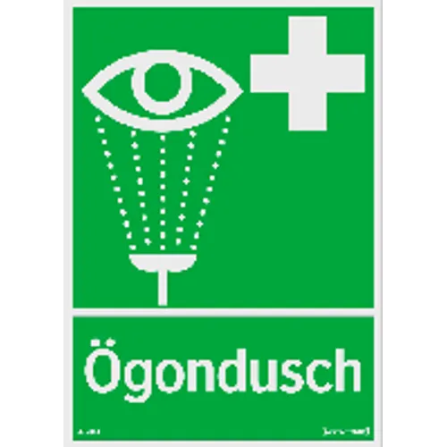 Nödskylt Ögondusch 210x297 mm