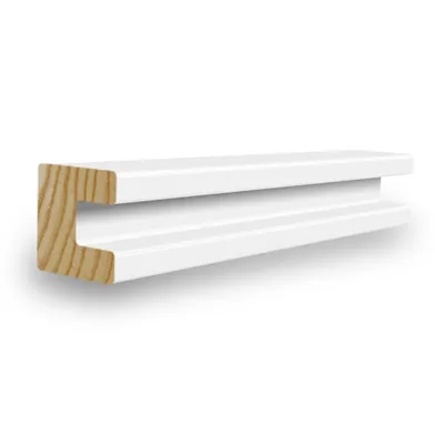 Notspårslist vitmålad furu 18x23 mm, 3600 mm