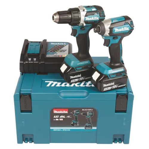 Paket borr- och slagskruvdragare 18 V 2x5.0 Ah, MAKPAC